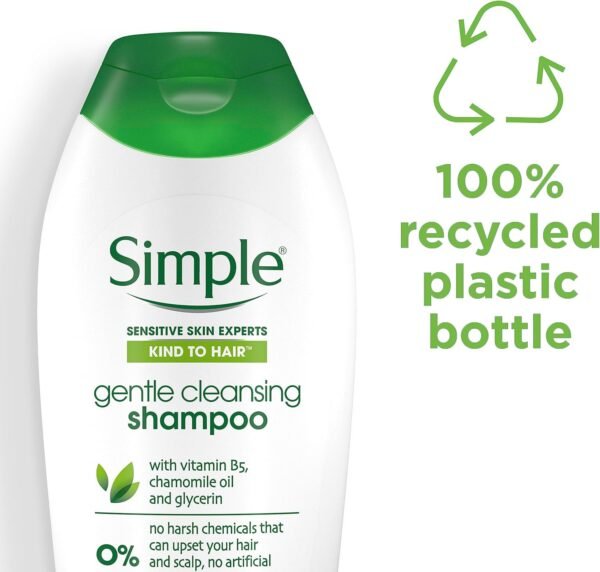 Simple Kind To Hair Gentle Care Shampoo – 400ml Bottle – For Sensitive Scalp