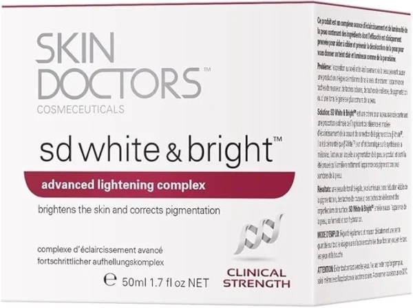 Skin Doctors SD White & Bright Brightening Cream – 50ml | Even Skin Tone & Radia