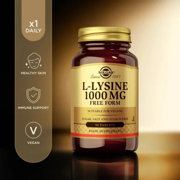 Solgar L-Lysine 1000 MG 50 Tablets Pack