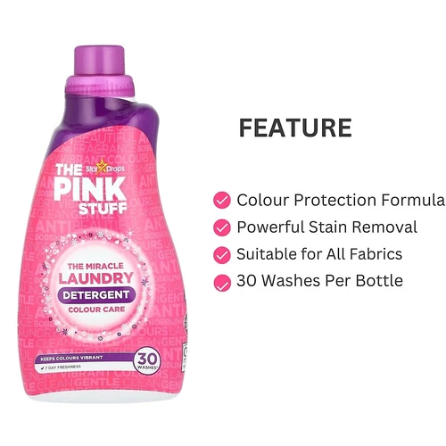 The Pink Stuff Laundry Detergent Colour Care 960ml  30 Washes