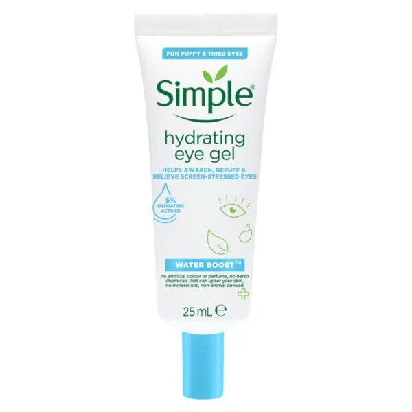 Simple Hydrating Eye Gel Water Boost Cruelty-free deep &Long lasting – 25ml