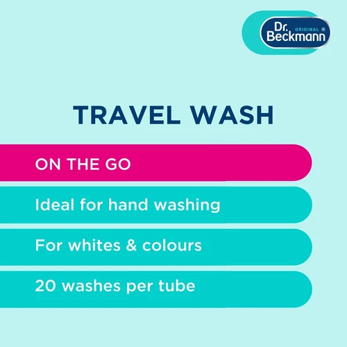 s-l500 (2) Dr. Beckmann Non-Bio Travel Wash 100ml Clean Laundry On the Go Up to 20 Washes